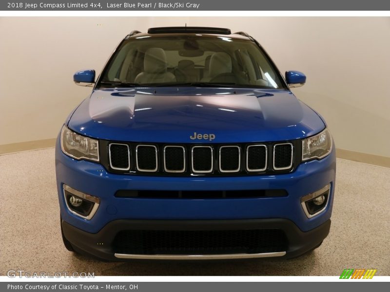 Laser Blue Pearl / Black/Ski Gray 2018 Jeep Compass Limited 4x4