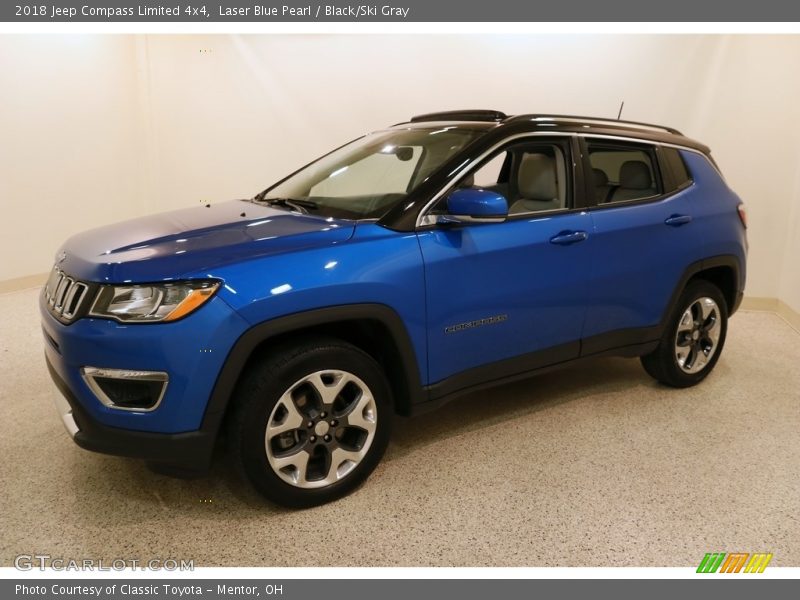Laser Blue Pearl / Black/Ski Gray 2018 Jeep Compass Limited 4x4