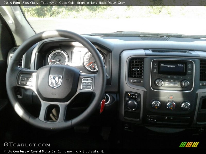 Bright White / Black/Diesel Gray 2019 Ram 1500 Classic Tradesman Quad Cab