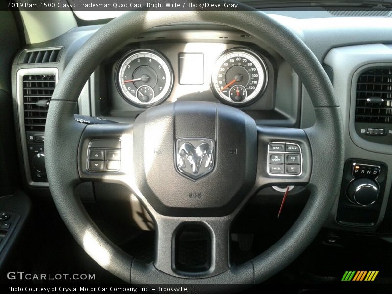 Bright White / Black/Diesel Gray 2019 Ram 1500 Classic Tradesman Quad Cab