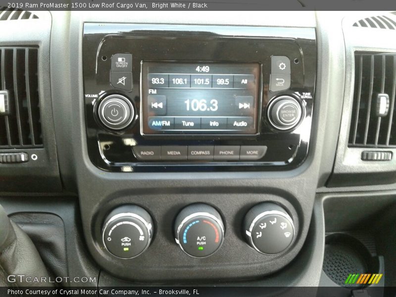 Bright White / Black 2019 Ram ProMaster 1500 Low Roof Cargo Van