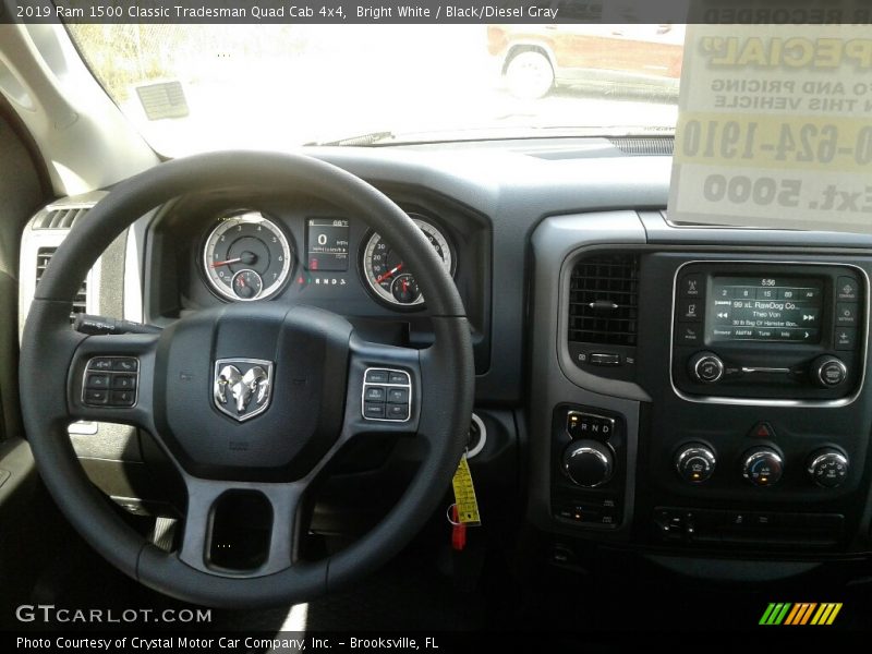 Bright White / Black/Diesel Gray 2019 Ram 1500 Classic Tradesman Quad Cab 4x4