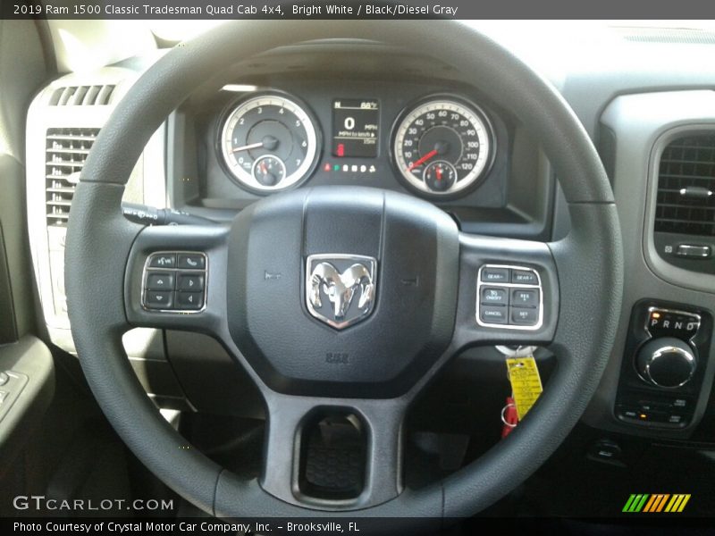 Bright White / Black/Diesel Gray 2019 Ram 1500 Classic Tradesman Quad Cab 4x4