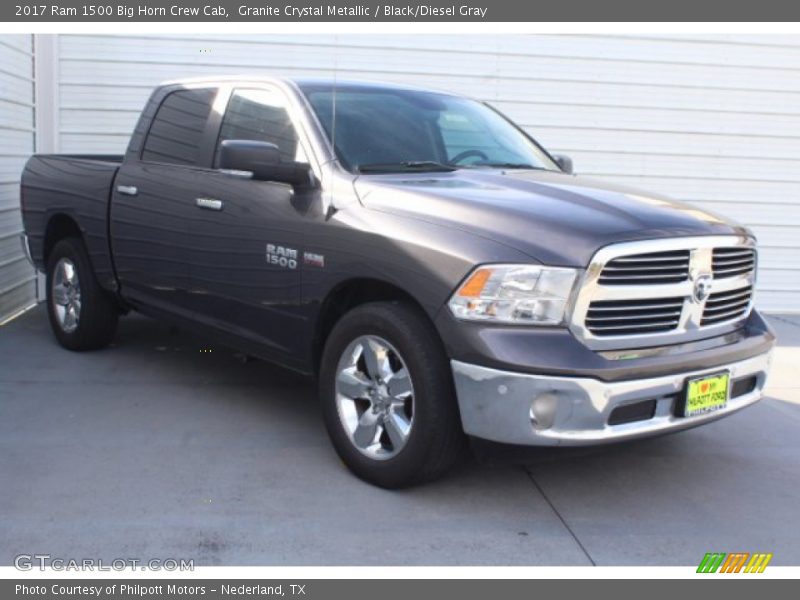 Granite Crystal Metallic / Black/Diesel Gray 2017 Ram 1500 Big Horn Crew Cab