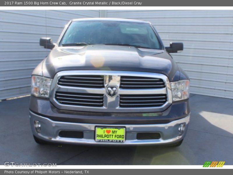 Granite Crystal Metallic / Black/Diesel Gray 2017 Ram 1500 Big Horn Crew Cab