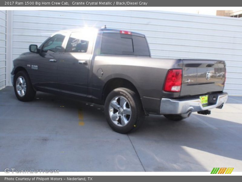 Granite Crystal Metallic / Black/Diesel Gray 2017 Ram 1500 Big Horn Crew Cab