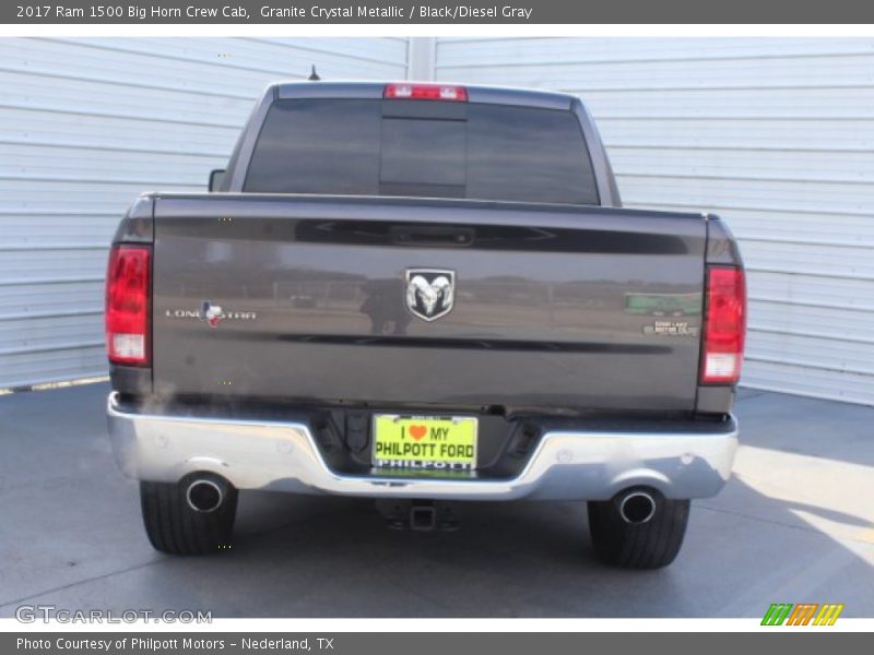 Granite Crystal Metallic / Black/Diesel Gray 2017 Ram 1500 Big Horn Crew Cab