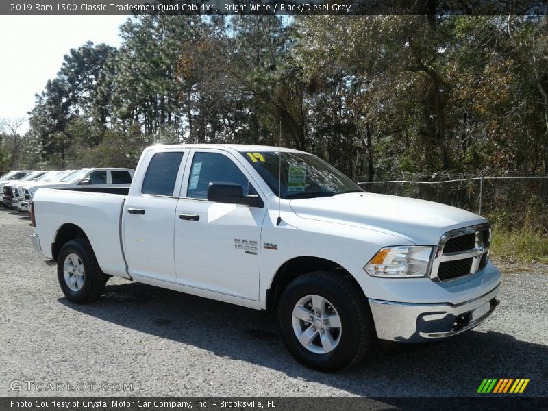 Bright White / Black/Diesel Gray 2019 Ram 1500 Classic Tradesman Quad Cab 4x4