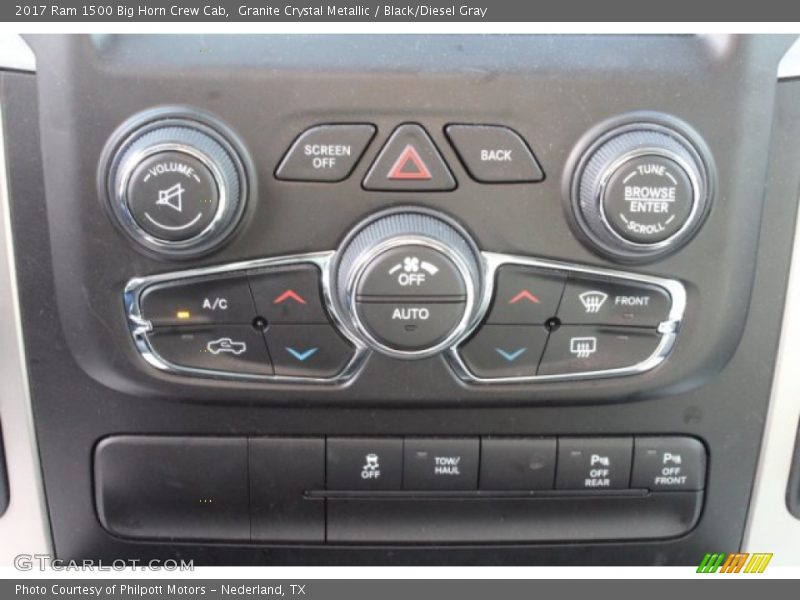 Granite Crystal Metallic / Black/Diesel Gray 2017 Ram 1500 Big Horn Crew Cab