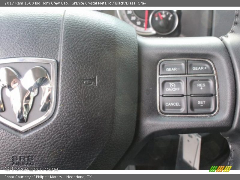 Granite Crystal Metallic / Black/Diesel Gray 2017 Ram 1500 Big Horn Crew Cab