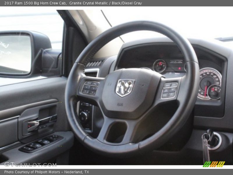 Granite Crystal Metallic / Black/Diesel Gray 2017 Ram 1500 Big Horn Crew Cab
