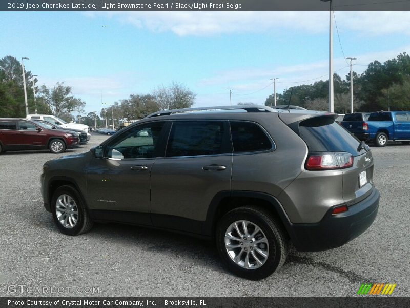 Light Brownstone Pearl / Black/Light Frost Beige 2019 Jeep Cherokee Latitude