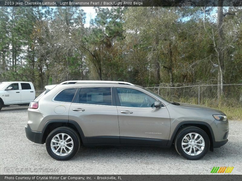 Light Brownstone Pearl / Black/Light Frost Beige 2019 Jeep Cherokee Latitude