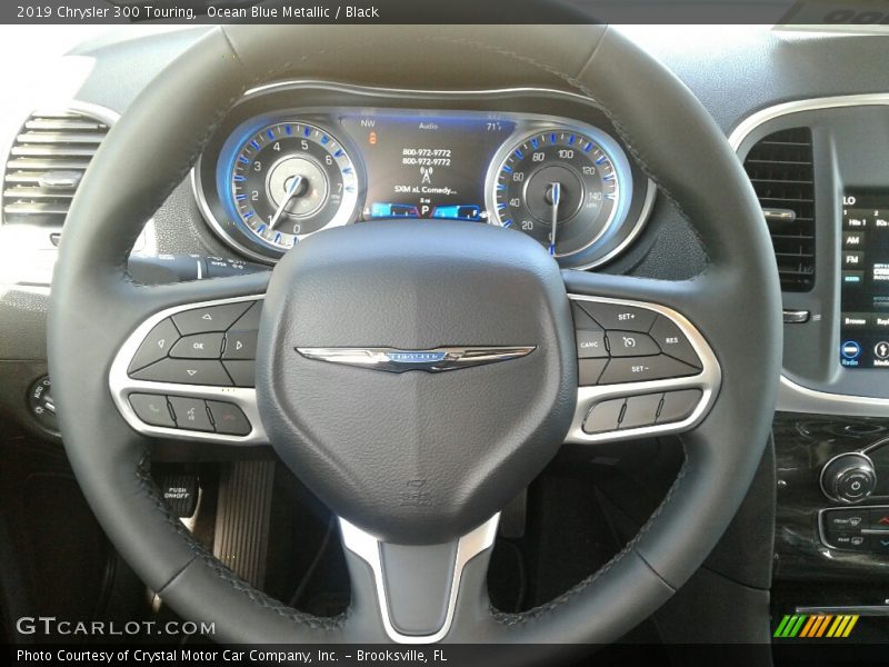 Ocean Blue Metallic / Black 2019 Chrysler 300 Touring