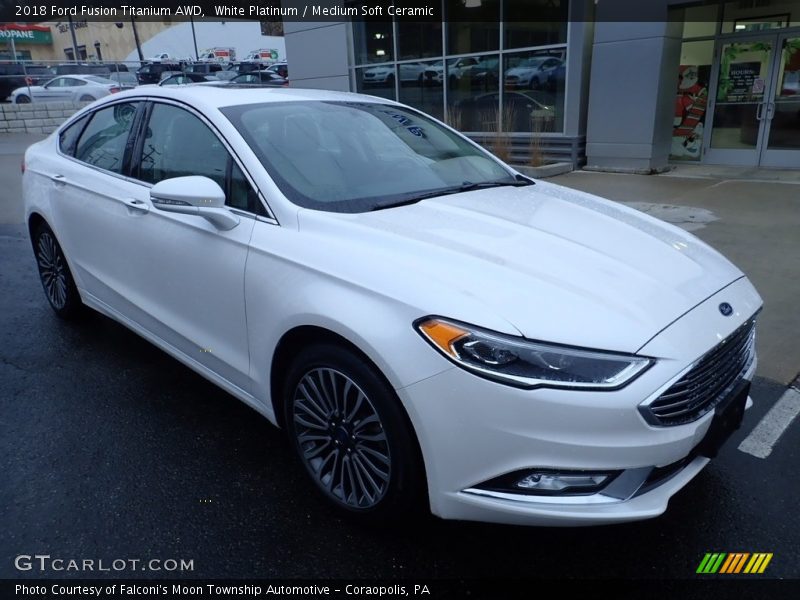 Front 3/4 View of 2018 Fusion Titanium AWD