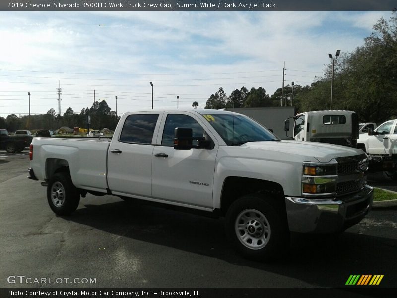 Summit White / Dark Ash/Jet Black 2019 Chevrolet Silverado 3500HD Work Truck Crew Cab