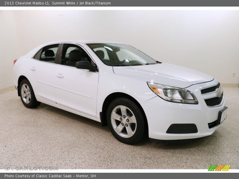 Summit White / Jet Black/Titanium 2013 Chevrolet Malibu LS