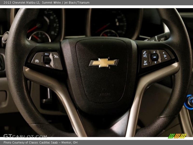 Summit White / Jet Black/Titanium 2013 Chevrolet Malibu LS