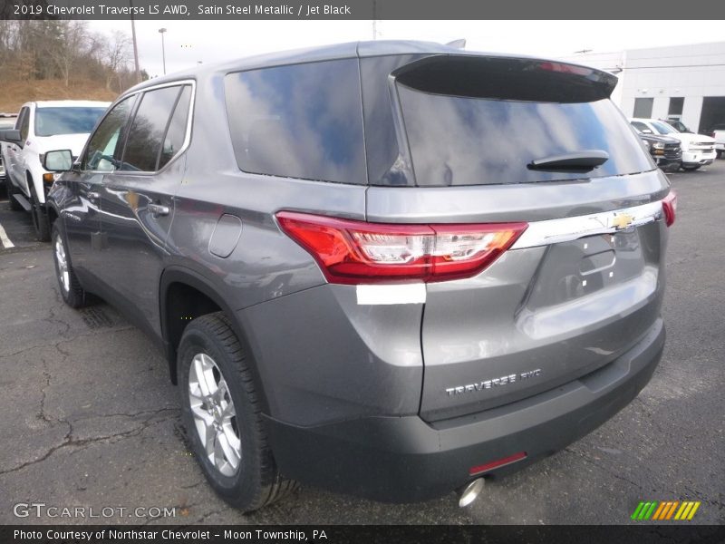 Satin Steel Metallic / Jet Black 2019 Chevrolet Traverse LS AWD