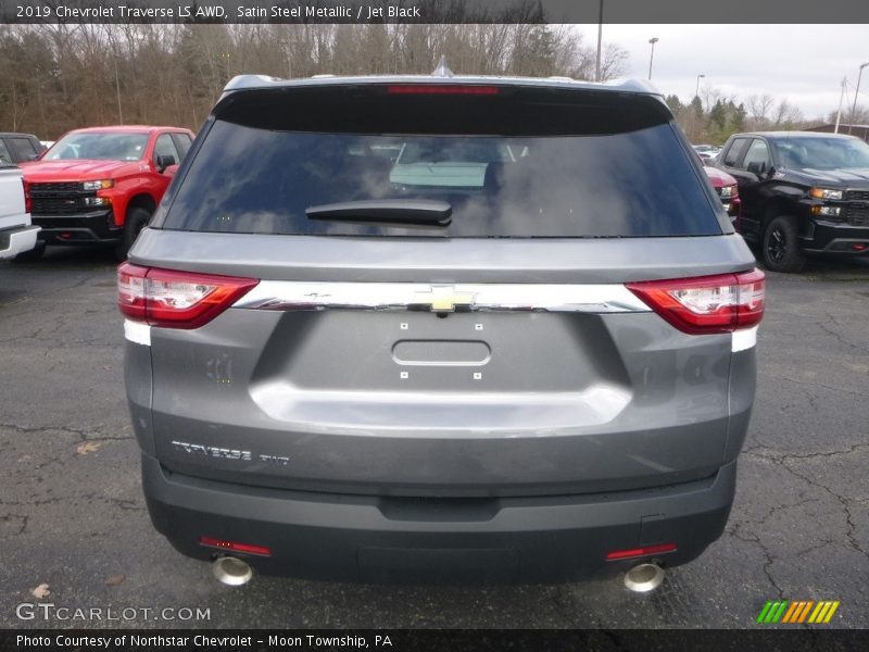 Satin Steel Metallic / Jet Black 2019 Chevrolet Traverse LS AWD