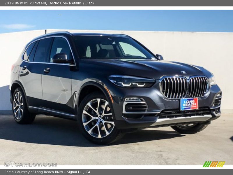 Arctic Grey Metallic / Black 2019 BMW X5 xDrive40i