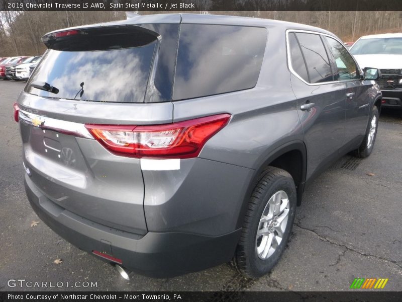 Satin Steel Metallic / Jet Black 2019 Chevrolet Traverse LS AWD