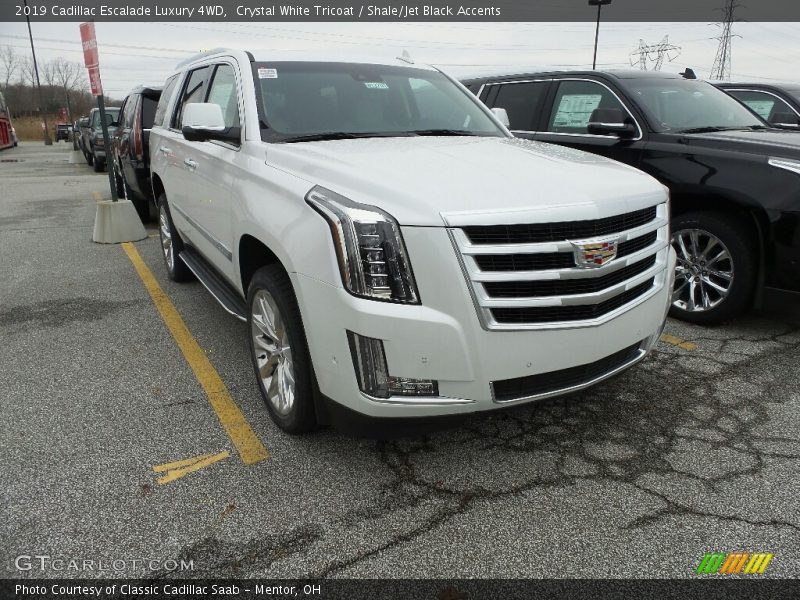 Crystal White Tricoat / Shale/Jet Black Accents 2019 Cadillac Escalade Luxury 4WD