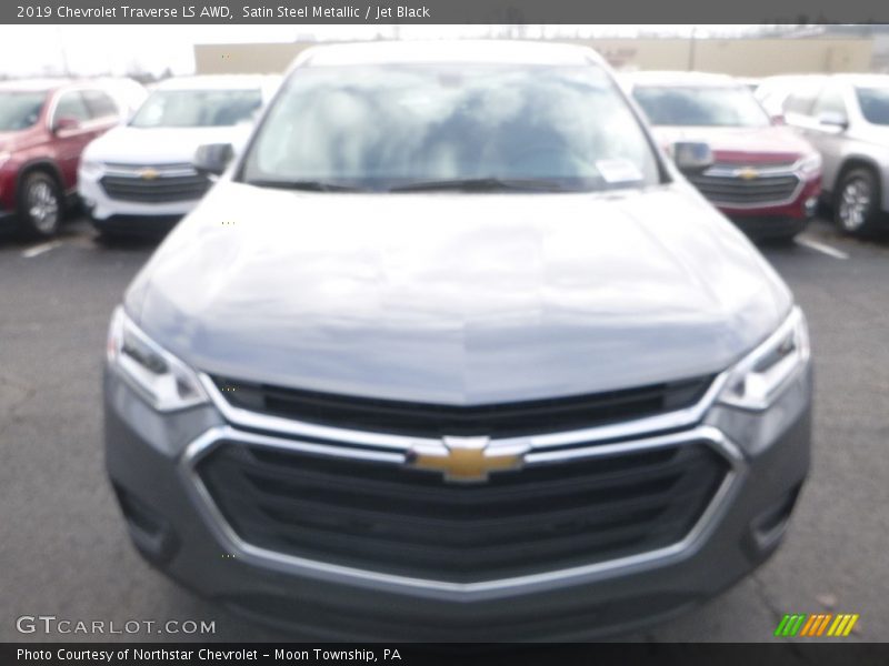 Satin Steel Metallic / Jet Black 2019 Chevrolet Traverse LS AWD