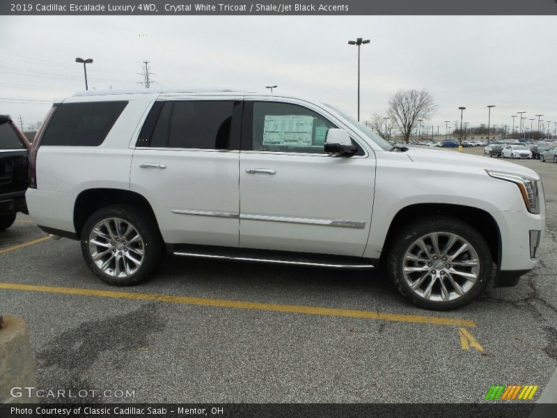 Crystal White Tricoat / Shale/Jet Black Accents 2019 Cadillac Escalade Luxury 4WD