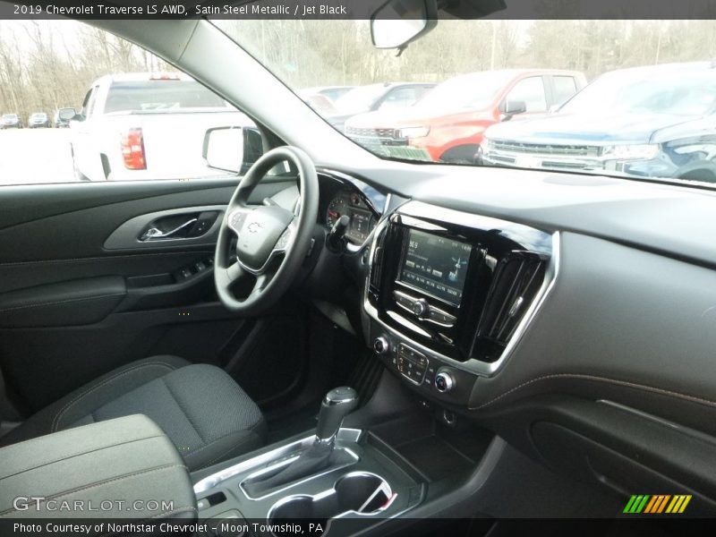 Satin Steel Metallic / Jet Black 2019 Chevrolet Traverse LS AWD