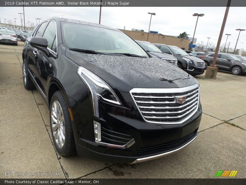 Stellar Black Metallic / Maple Sugar 2019 Cadillac XT5 Platinum AWD