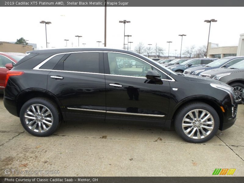 Stellar Black Metallic / Maple Sugar 2019 Cadillac XT5 Platinum AWD