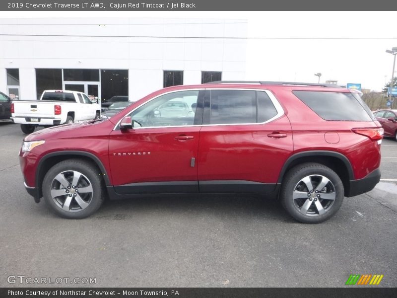 Cajun Red Tintcoat / Jet Black 2019 Chevrolet Traverse LT AWD