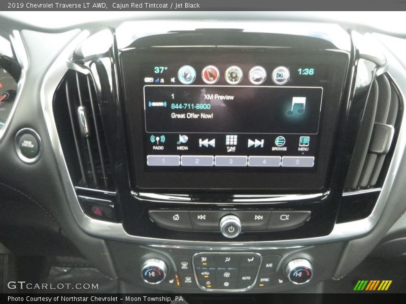 Cajun Red Tintcoat / Jet Black 2019 Chevrolet Traverse LT AWD