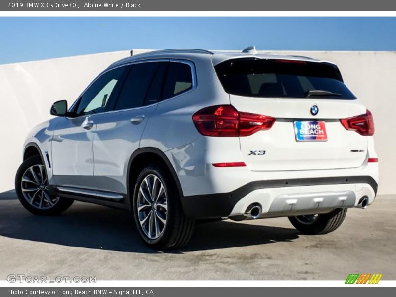Alpine White / Black 2019 BMW X3 sDrive30i