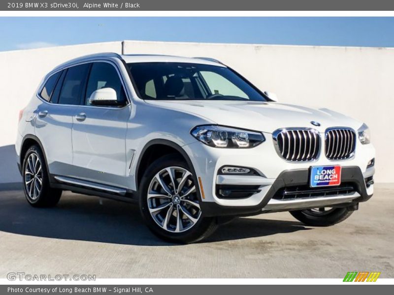 Alpine White / Black 2019 BMW X3 sDrive30i