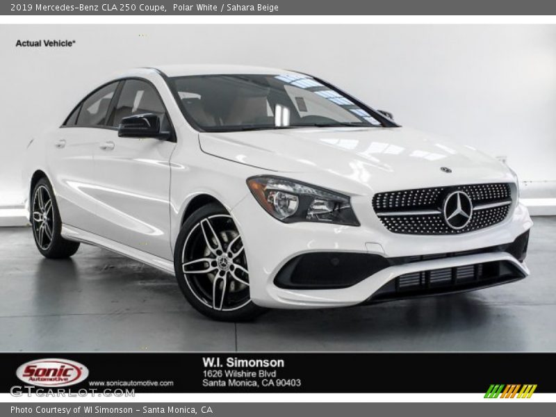 Polar White / Sahara Beige 2019 Mercedes-Benz CLA 250 Coupe