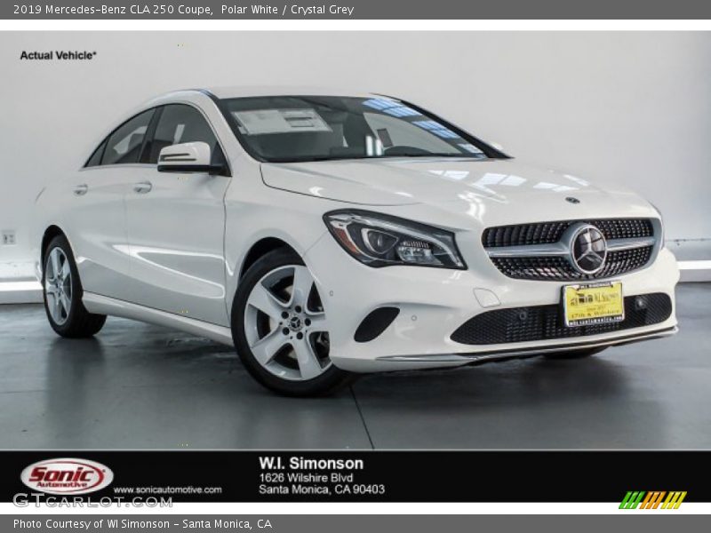Polar White / Crystal Grey 2019 Mercedes-Benz CLA 250 Coupe