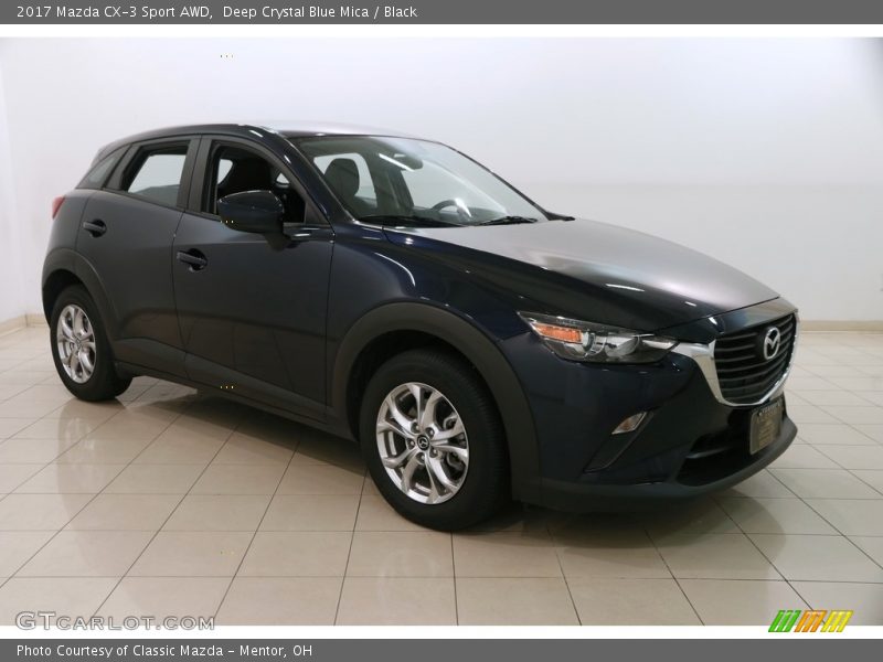 Deep Crystal Blue Mica / Black 2017 Mazda CX-3 Sport AWD