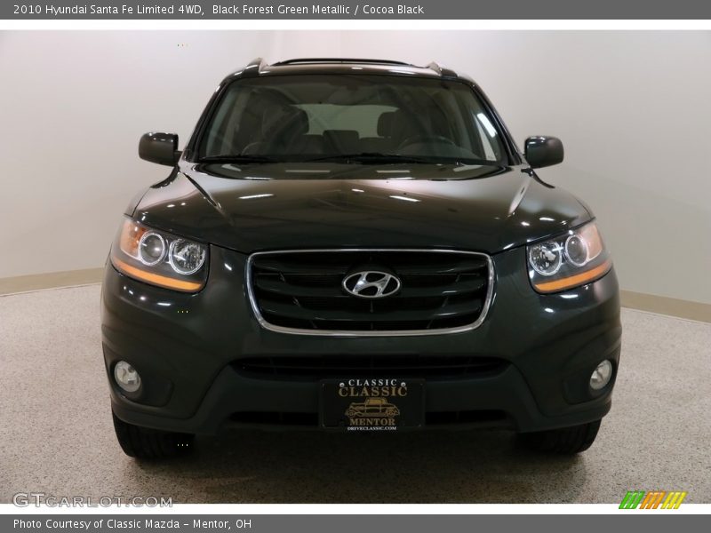 Black Forest Green Metallic / Cocoa Black 2010 Hyundai Santa Fe Limited 4WD