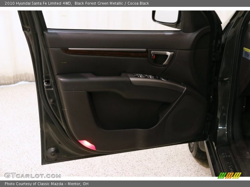 Black Forest Green Metallic / Cocoa Black 2010 Hyundai Santa Fe Limited 4WD