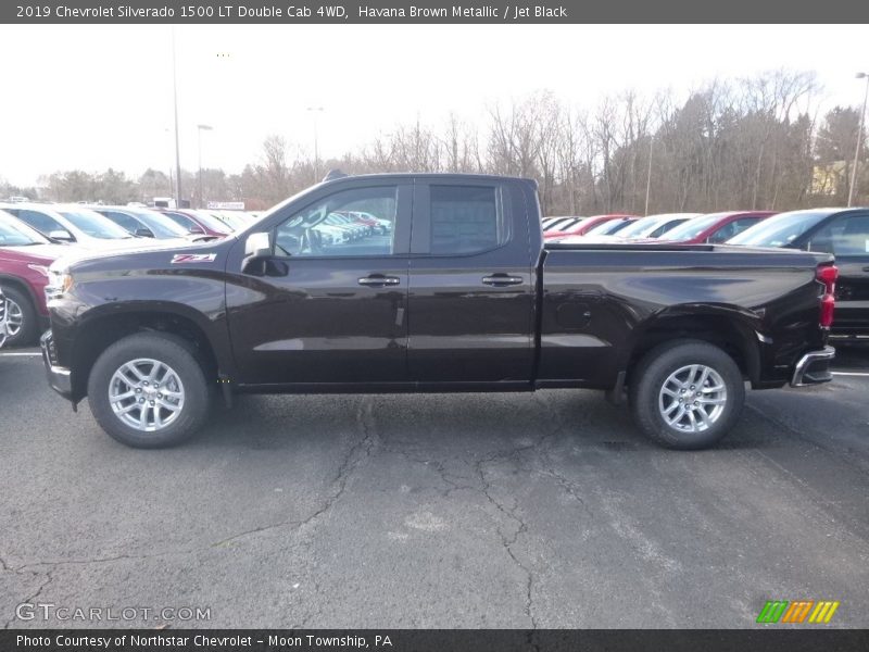 Havana Brown Metallic / Jet Black 2019 Chevrolet Silverado 1500 LT Double Cab 4WD