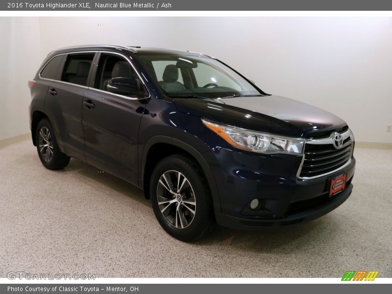 Nautical Blue Metallic / Ash 2016 Toyota Highlander XLE