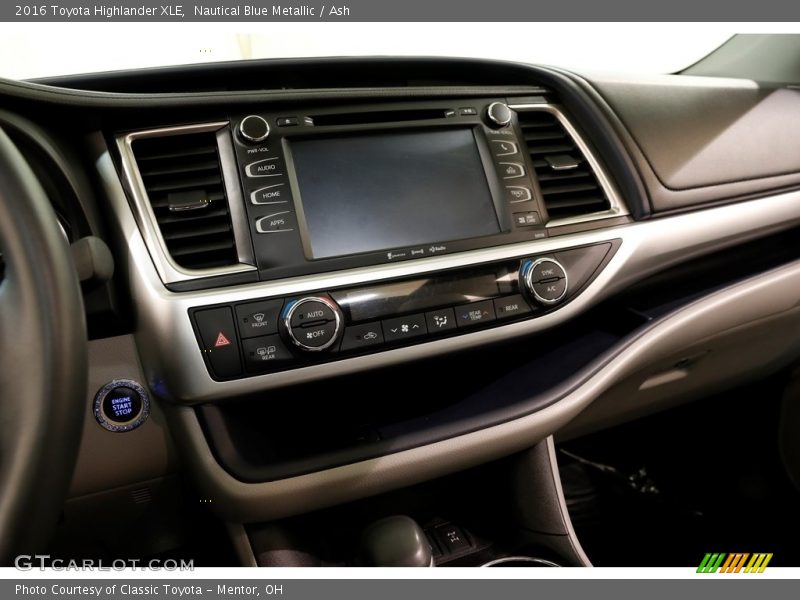 Nautical Blue Metallic / Ash 2016 Toyota Highlander XLE