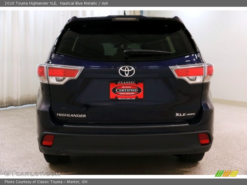 Nautical Blue Metallic / Ash 2016 Toyota Highlander XLE