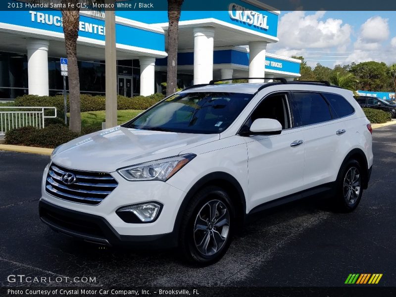 Monaco White / Black 2013 Hyundai Santa Fe GLS