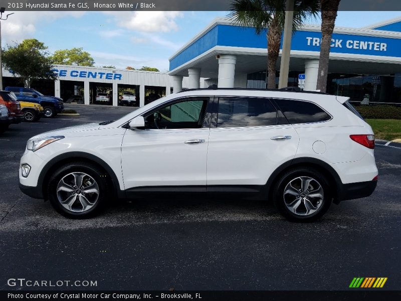 Monaco White / Black 2013 Hyundai Santa Fe GLS