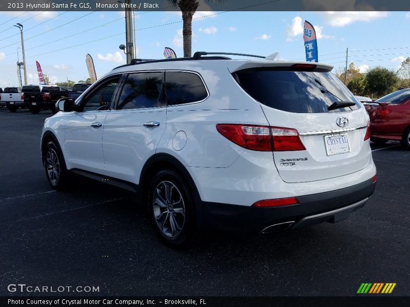Monaco White / Black 2013 Hyundai Santa Fe GLS