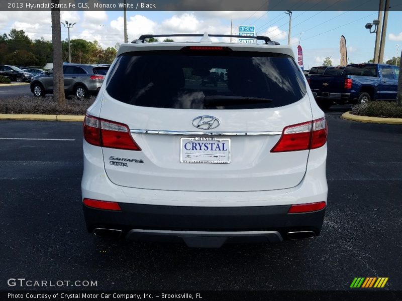 Monaco White / Black 2013 Hyundai Santa Fe GLS