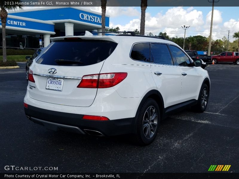 Monaco White / Black 2013 Hyundai Santa Fe GLS